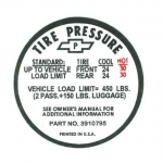 Click Here For Full Product Info 13022 DECAL-GLOVE BOX DOOR TIRE AIR PRESSURE-67