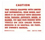 Click Here For Full Product Info 13031 DECAL-POSI-TRACTION CAUTION-59-71
