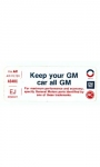 Click Here For Full Product Info 13515 DECAL-KEEP YOUR CAR ALL GM-75