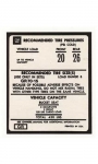 Click Here For Full Product Info 13526 DECAL-TIRE PRESSURE-76-77