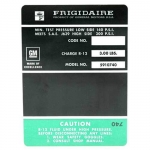 Click Here For Full Product Info 13625B DECAL-AIR CONDITIONING COMPRESSOR-FRIGIDAIRE-BIG BLOCK-69-71