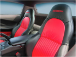Click Here For Full Product Info E12846 COVER-SEAT-100% LEATHER-STANDARD-BLACK/RED-Z06-02-04