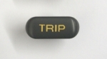 Click Here For Full Product Info E13470 BUTTON-TRIP-BLACK WITH ORANGE LETTERS-92-93