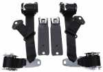 Click Here For Full Product Info E13953 DISCONTINUED SEAT BELT ASSEMBLY-OE STYLE-DUAL RETRACTORS-GM BUCKLES WITH GM LOGO-COUPE-COLORS-PR-74-77