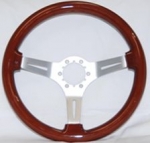 Click Here For Full Product Info E14791 WHEEL-STEERING-MAHOGANY-LAMINATED-SATIN SPOKES-14 INCH-63-82