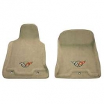Click Here For Full Product Info E15007LC5 MAT SET-FLOOR-TRUVETTE-MOLDED PREMIUM CONTOUR-C5 CORVETTE LOGO-COLORS-PAIR-97-04