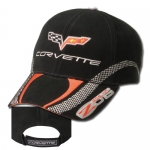 Click Here For Full Product Info E15683 CAP-C6-Z06 CORVETTE CHECKERBOARD STRIPE-BLACK