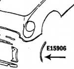 Click Here For Full Product Info E15906 BONDING STRIP-RADIATOR SUPPORT VERTICAL-PRESS MOLDED WHITE-LEFT-53-55