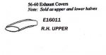 Click Here For Full Product Info E16011 COVER-TAILPIPE-UPPER-PRESS MOLDED-WHITE-RIGHT-56-60