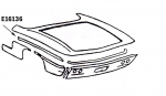Click Here For Full Product Info E16136 BONDING STRIP-UPPER FENDER-PRESS MOLDED-WHITE-LEFT HAND-61-62