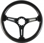 Click Here For Full Product Info E16378 WHEEL-STEERING-BLACK WOOD FINISH-BLACK SPOKES WITH SLOTS-63-82