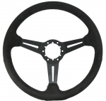 Click Here For Full Product Info E16376 WHEEL-STEERING-BLACK SUEDE-BLACK SPOKE WITH SLOTS-63-82