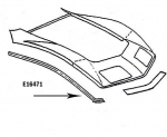 Click Here For Full Product Info E16471 BONDING STRIP-FENDER-FRONT UPPER-BLACK-RIGHT HAND-68-72