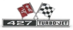 Click Here For Full Product Info E16488 EMBLEM SET-FRONT SIDE FENDER CROSSED FLAGS 427 TURBO JET-USA-EACH-66