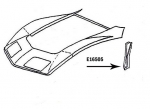 Click Here For Full Product Info E16505 EXTENSION-COWL TO FENDER-PRESS MOLDED-BLACK-LEFT HAND-68-82