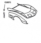 Click Here For Full Product Info E16571 EXTENSION-REAR COWL-PRESS MOLDED-BLACK-RIGHT HAND-68-82