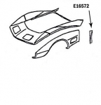 Click Here For Full Product Info E16572 EXTENSION-REAR COWL-PRESS MOLDED-BLACK-LEFT HAND-68-82