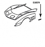 Click Here For Full Product Info E16574 EXTENSION-LOWER COWL-PRESS MOLDED-BLACK-LEFT HAND-68-82