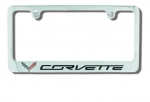 Click Here For Full Product Info E17098 FRAME-LICENSE PLATE-SINGLE C7 FLAG-CHROME