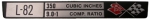 Click Here For Full Product Info E1796 PLATE-ENGINE DATA-CONSOLE-L-82 350-75-76