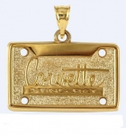 Click Here For Full Product Info E19408 JEWELRY-LICENSE PLATE-14K GOLD PLATE OVER .925 STERLING SILVER-CORVETTE STING RAY