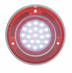 Click Here For Full Product Info E19586 LENS-BACK UP LIGHT / LAMP-LED-RED & CLEAR-WITH STAINLESS STEEL RIM-EACH-68-73