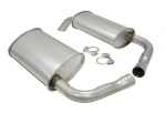 Click Here For Full Product Info E19779 MUFFLER-ALUMINIZED-TURBO-2.25 INCH-FOR Y PIPES-PAIR-75-78