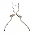 Click Here For Full Product Info E20056 EXHAUST SYSTEM-STAINLESS STEEL-OVAL MUFFLER-WITH CROSSOVER-56-58