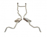 Click Here For Full Product Info E20073 EXHAUST SYSTEM-STAINLESS STEEL-OVAL MUFFLER-WITH CROSSOVER-2.5 INCH MANIFOLD-62