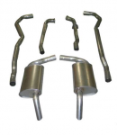 Click Here For Full Product Info E20001 EXHAUST SYSTEM-ALUMINIZED-2.5 INCH-BIG BLOCK-454-AUTOMATIC-HIDEAWAY MUFFLER-74