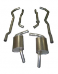 Click Here For Full Product Info E20002 EXHAUST SYSTEM-ALUMINIZED-2.5 INCH-BIG BLOCK-454-MANUAL-HIDEAWAY MUFFLER-74