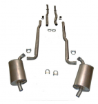 Click Here For Full Product Info E20021 EXHAUST SYSTEM-ALUMINIZED-2 TO 2.5 INCH-SMALL BLOCK-MANUAL-66-67