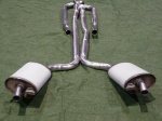 Click Here For Full Product Info E20022 EXHAUST SYSTEM-ALUMINIZED-2 TO 2.5 INCH-SMALL BLOCK-MANUAL-WELDED MUFFLER-66-67