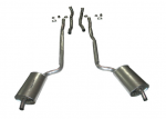 Click Here For Full Product Info E20023 EXHAUST SYSTEM-ALUMINIZED-2.5 INCH-BIG BLOCK-427-AUTOMATIC-WELDED MUFFLER-66-67