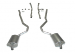 Click Here For Full Product Info E20034 EXHAUST SYSTEM-ALUMINIZED-2 TO 2.5 INCH-SMALL BLOCK-MANUAL-WELDED MUFFLER-68-72