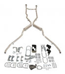 Click Here For Full Product Info E20183 EXHAUST SYSTEM-DELUXE-ROUND OFFROAD MUFFLER-WITH CROSSOVER-56-58