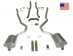 Click Here For Full Product Info E20220 EXHAUST SYSTEM-DELUXE-2 TO 2.5 INCH-SMALL BLOCK-AUTOMATIC-WELDED MUFFLER-68-69