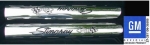 Click Here For Full Product Info E20798 SHIELD-SIDE EXHAUST-POLISHED STAINLESS STEEL-WITH STINGRAY LOGO & CROSS FLAGS- PAIR-63-82