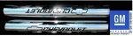 Click Here For Full Product Info E20801 SHIELD-SIDE EXHAUST-POLISHED STAINLESS STEEL-WITH CHEVROLET SCRIPT & BOWTIE- PAIR-63-82