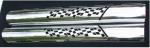 Click Here For Full Product Info E20804 SHIELD-SIDE EXHAUST-POLISHED STAINLESS STEEL-WITH CHECKERED FLAG ONE-PAIR-63-82