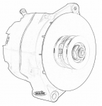 Click Here For Full Product Info E21261 ALTERNATOR-BLACK WRINKLE-100 AMP-DELCO STYLE-65-68