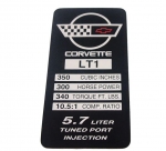 Click Here For Full Product Info E23717 PLATE-ENGIEN DATA-CONSOLE-LT1-93-96