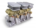 Click Here For Full Product Info E23806 MANIFOLD AND CARBURETOR SET-TRI POWER-3X2-INTAKE AND DICHROMATE-55-20