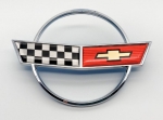 Click Here For Full Product Info E23863 EMBLEM-FRONT NOSE-RED RH FLAG-CHROME-IMPORT-93-96