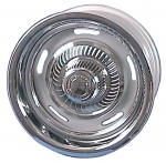Click Here For Full Product Info E3393 WHEEL SET-INCLUDES SS TRIM RINGS-WHEELS-CORRECT CAPS-15X 7-68