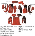 Click Here For Full Product Info E4433 CARPET SET-COMPLETE-COUPE-CUT PILE-MASS BACK-92-93