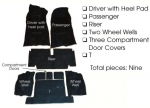 Click Here For Full Product Info E5993 CARPET SET-REAR-COUPE-CUT PILE-POLY BACK-90-91