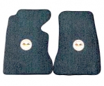 Click Here For Full Product Info E6010LA MAT SET-FLOOR-TUXEDO-WITH EMBROIDERED CORVETTE CIRCLE LOGO-COLORS-PAIR-58-62