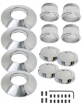 Click Here For Full Product Info EC268S WHEEL KIT-ALUMINUM WHEEL-4 CONES-4 ADAPTORS-4 CENTER CAPS-HARDWARE KIT-76-82