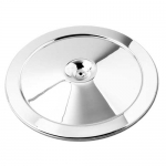 Click Here For Full Product Info E14525 LID-AIR CLEANER-TRIPLE CHROME PLATE-WITH CURVED SILK SCREEN-66-69 DISCONTINUED
